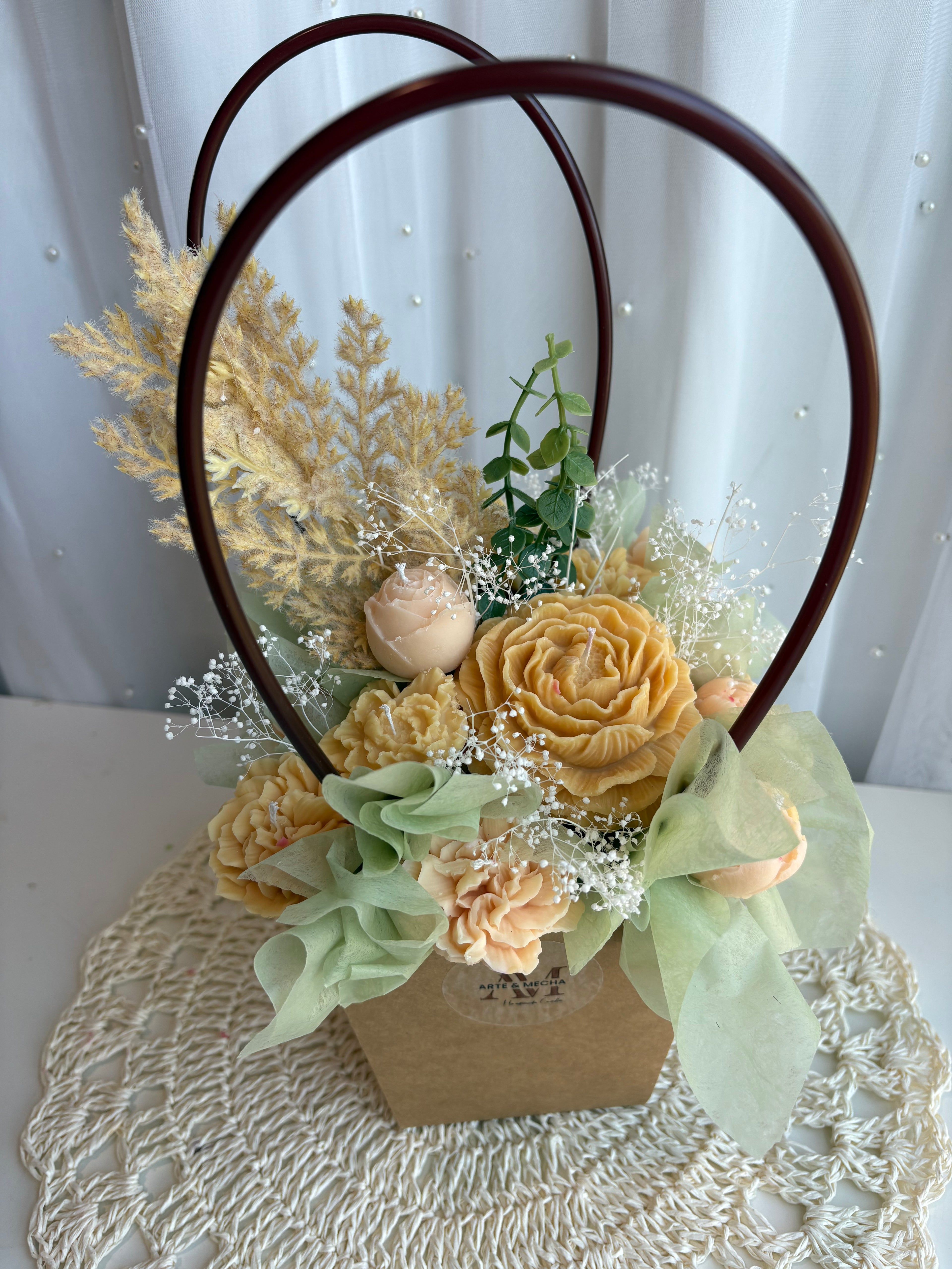 Floral Candle Basket