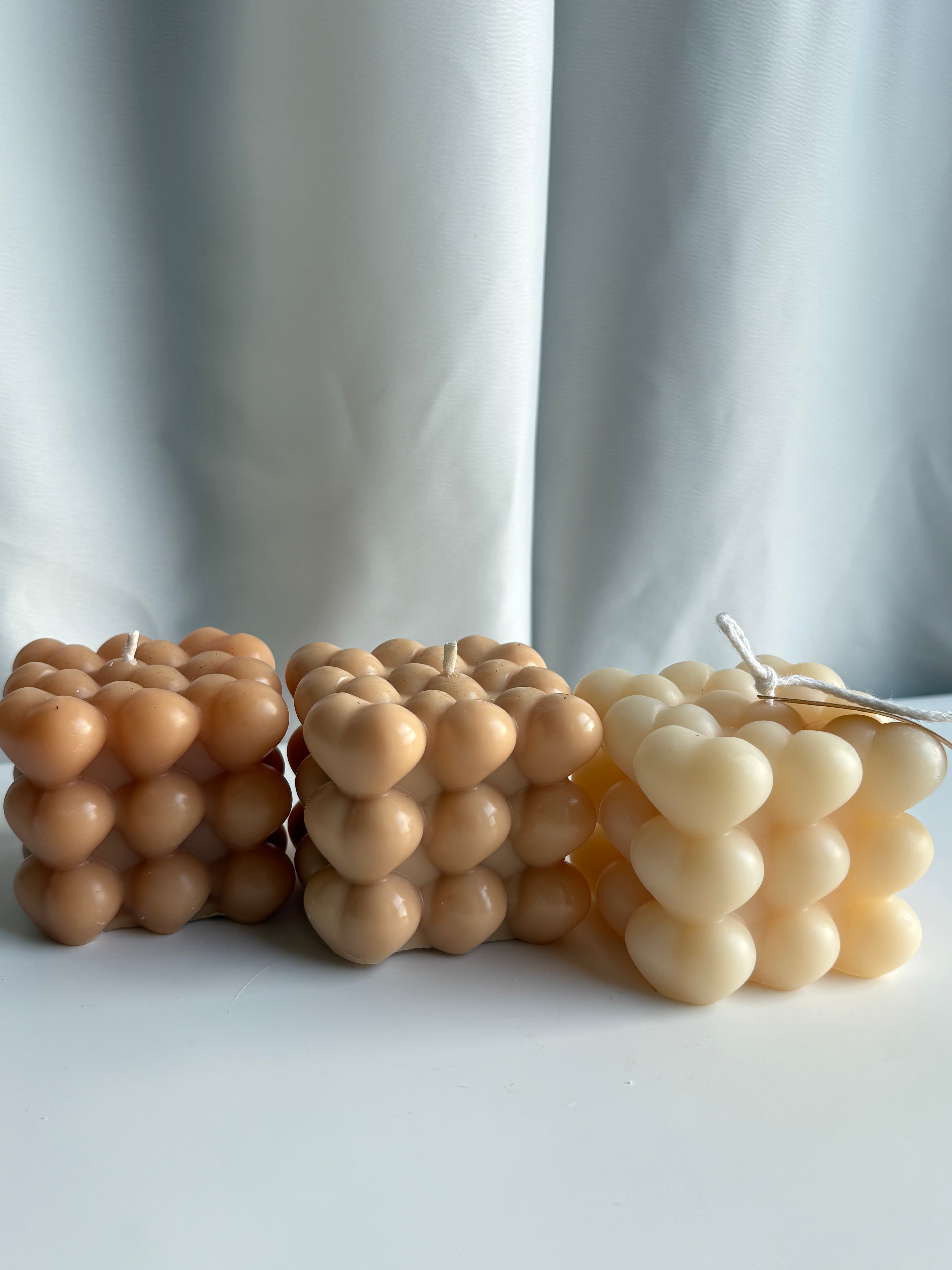 Heart Bubble Cube Candle