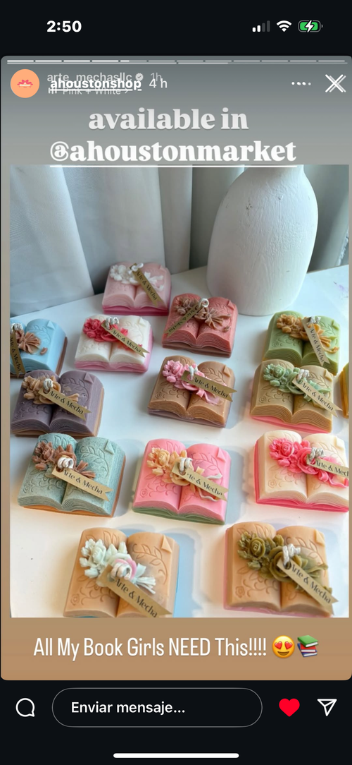 Book Bloom Candle