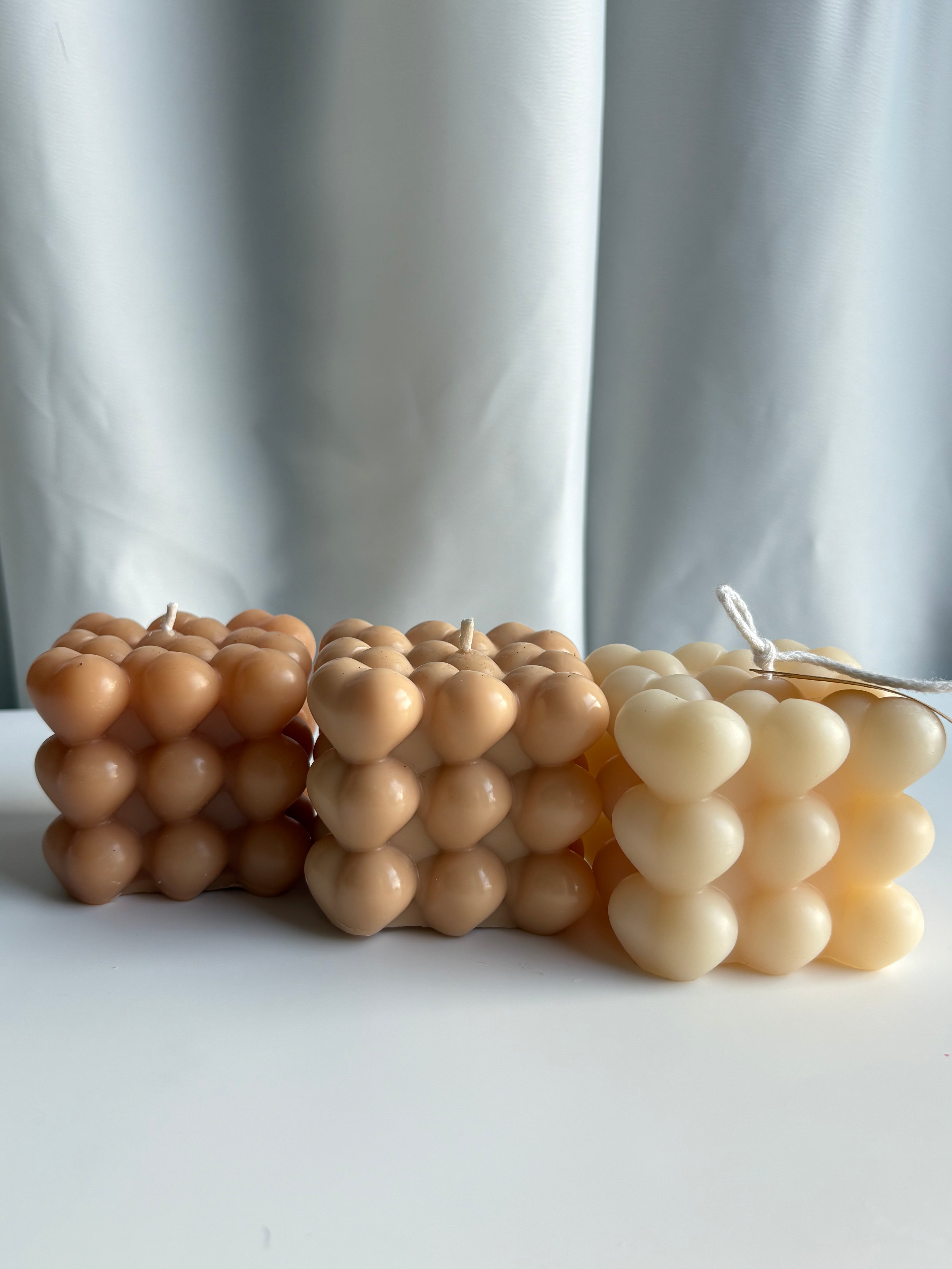 Heart Bubble Cube Candle