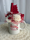 Book Lover Floral Ceramic Cup Candle