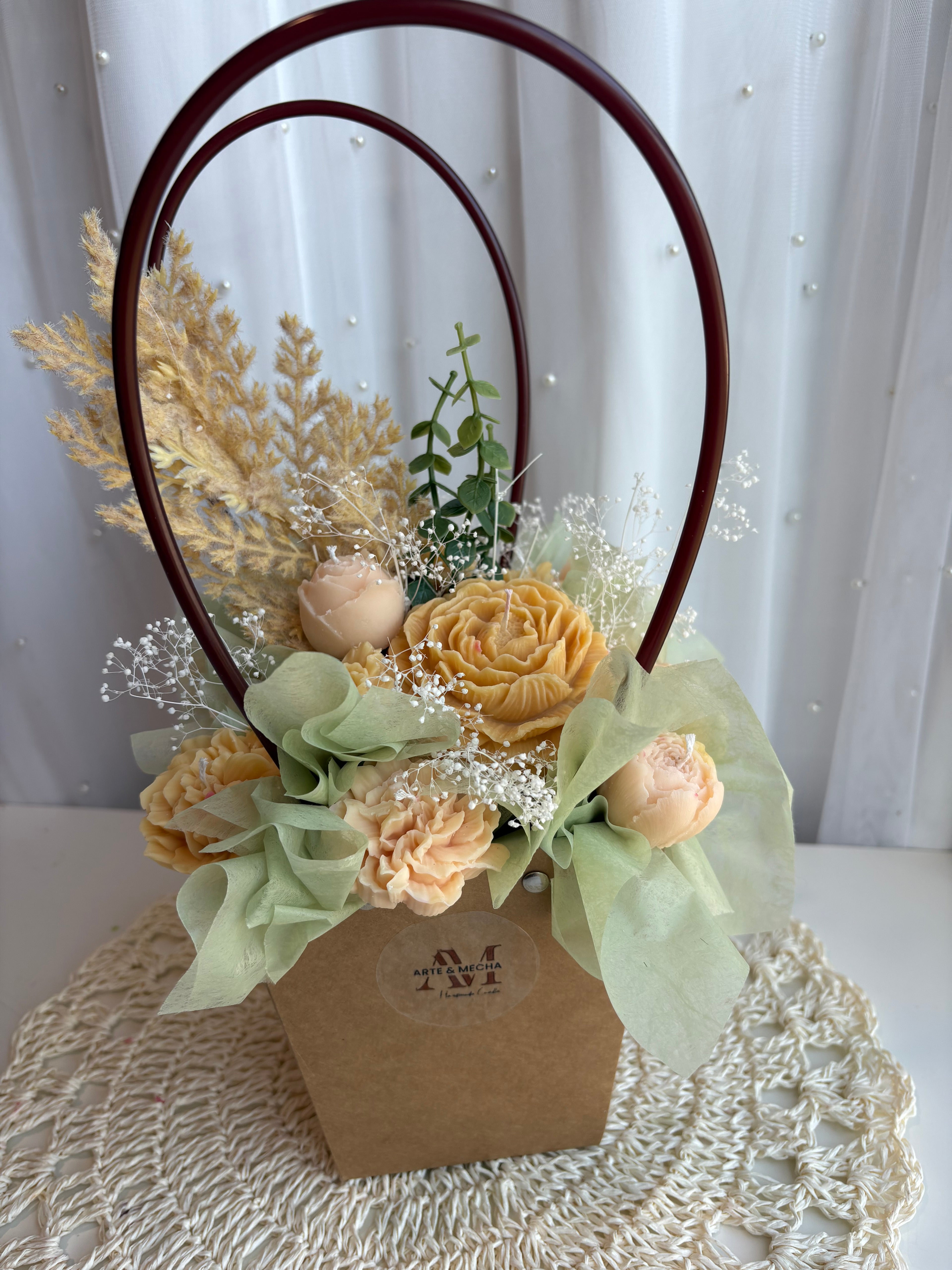Floral Candle Basket