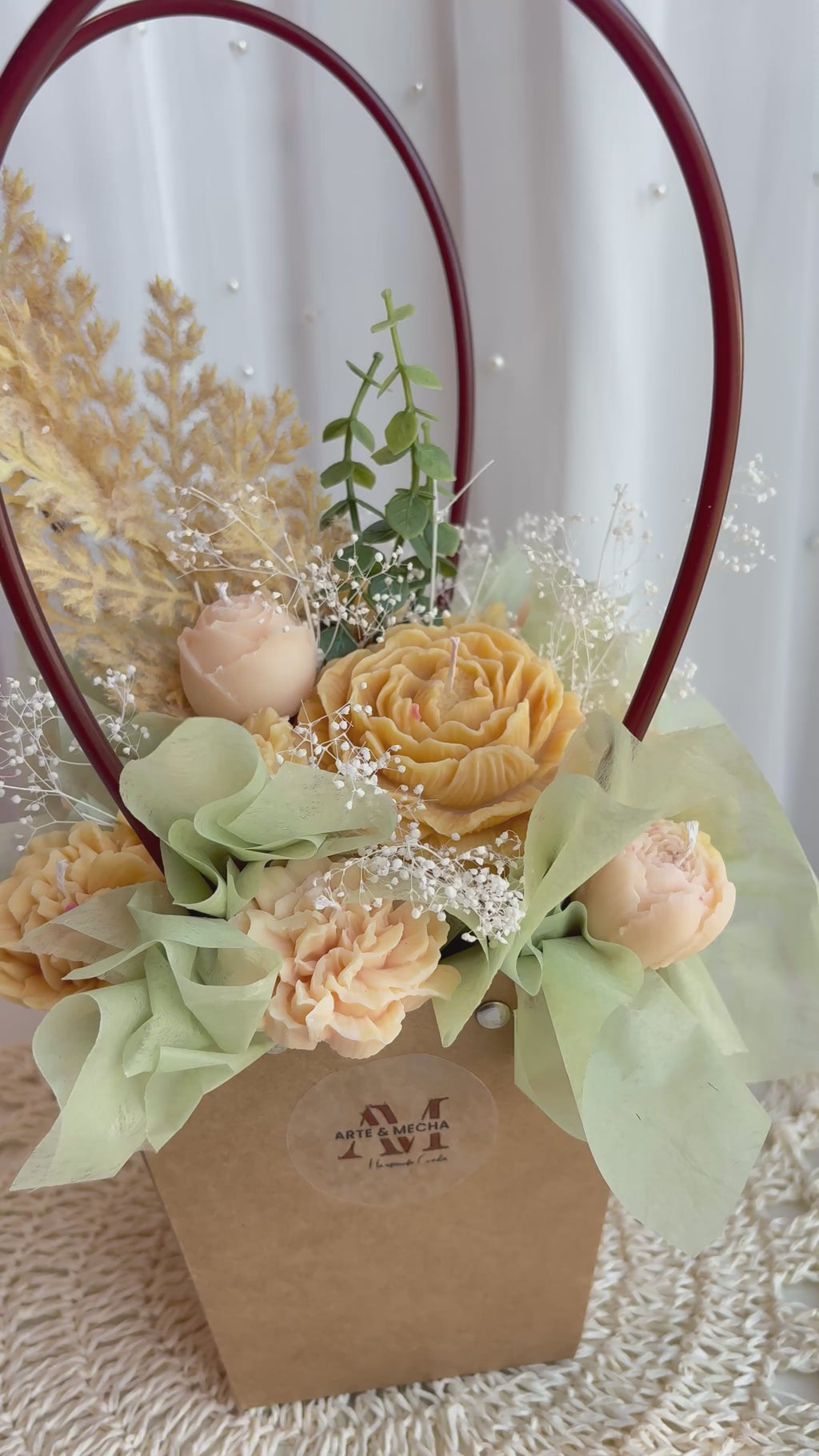 Floral Candle Basket