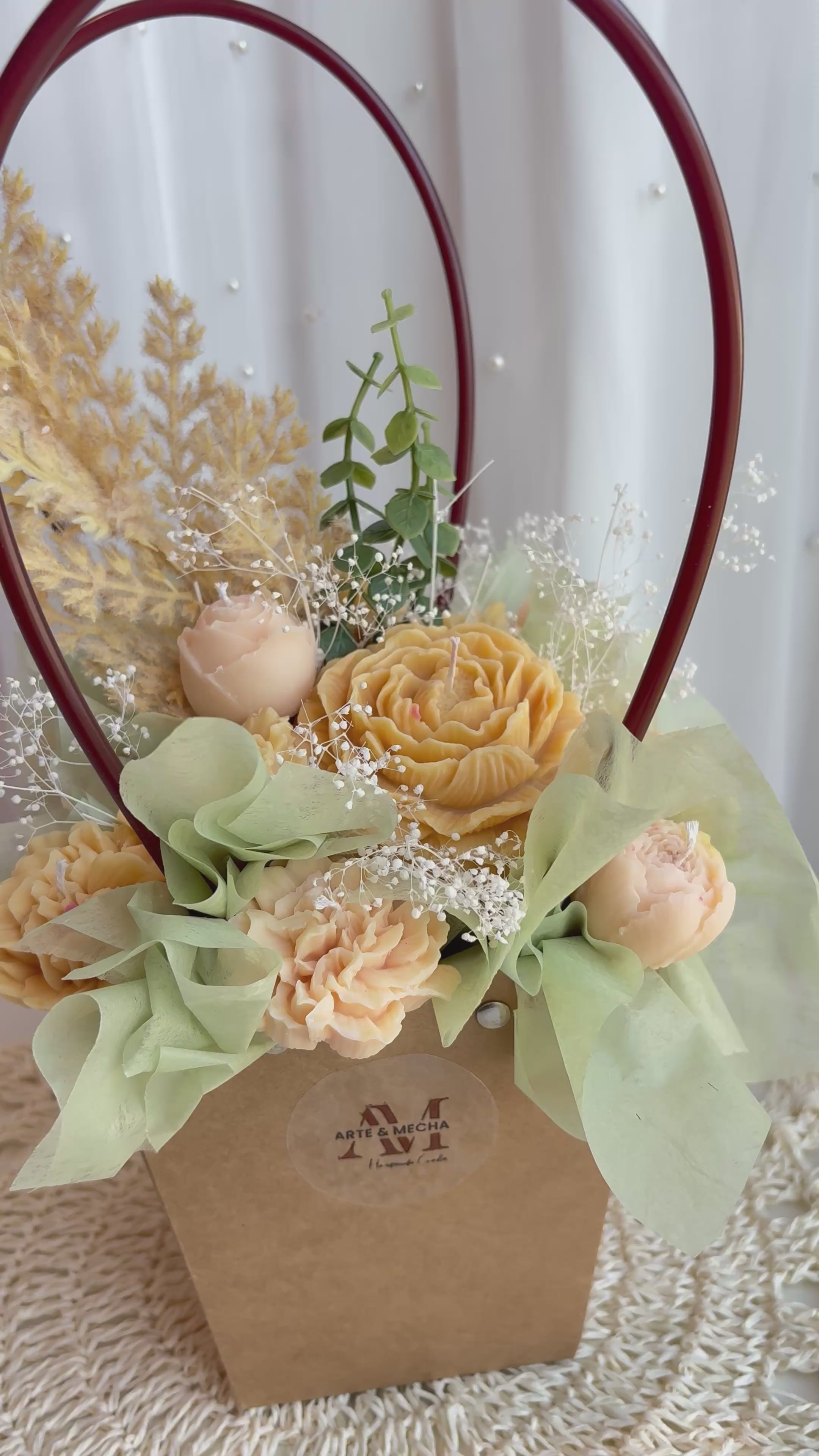 Floral Candle Basket
